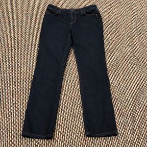 🌺 St. John’s Bay Dark Denim Straight Leg Stretch Jeans Sz 8